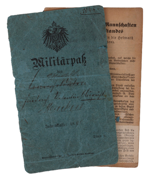 Militärpass Market badisches Train-Bataillon Nr. 14