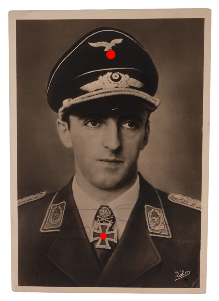 Postkarte Major Graf mit eigenh. Unterschrift