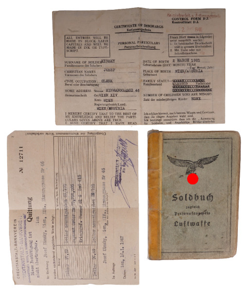 Soldbuch Kinsky Ln-Stelle (mot-Z) A223/XII