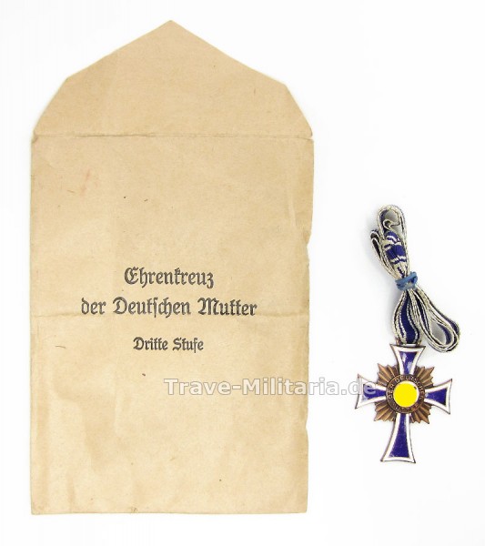 Ehrenkreuz der Deutschen Mutter in Bronze in Verleihtüte