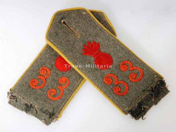 Preußen Paar Schulterklappen Feldartillerie-Regiment 33 für Mannschaften