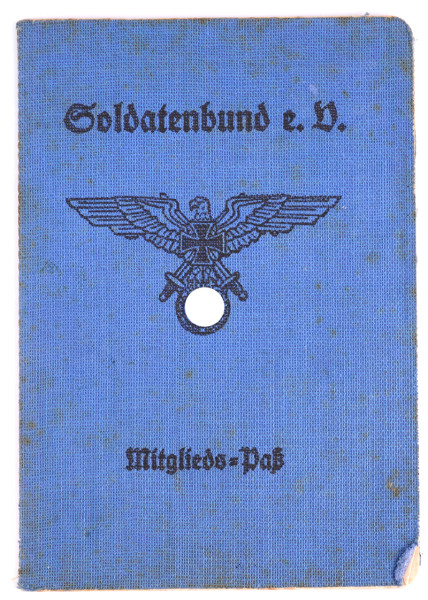 Soldatenbund e. V. Mitglieds-Paß Woringen/Düsseldorf