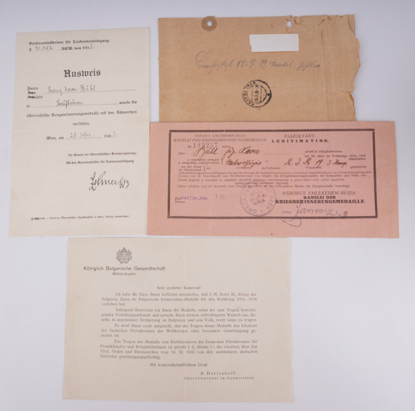 Urkunden Franz Bübl R.J.R.19 Kaufbeuren