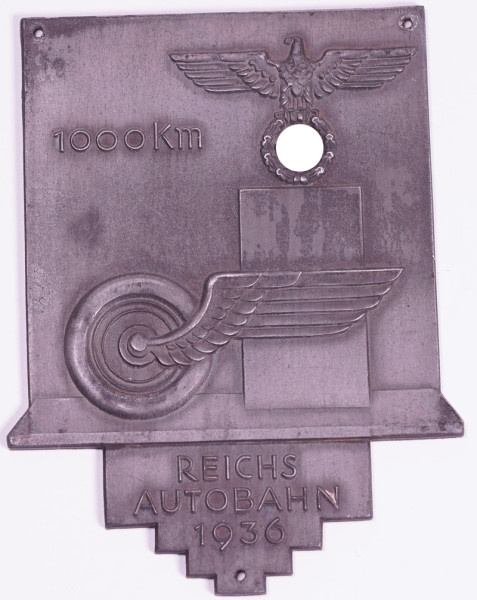 1000km Reichsautobahn 1936 Erinnerungsplakette