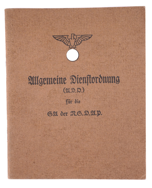 Heft Allgemeine Dienstordnung (A.D.O.) für die SA der N.S.D.A.P.