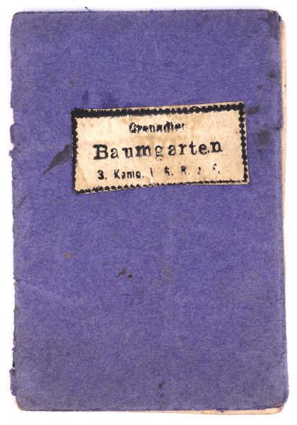 Schießbuch Grenadier Baumgarten 1912-1913