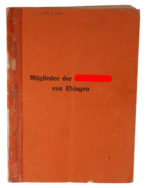 Heft "Mitglieder der NSDAP von Ebingen"