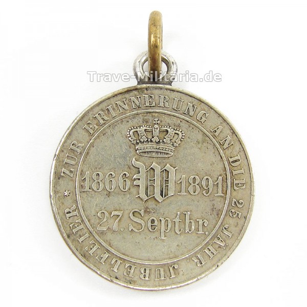 Medaille zur Erinnerung an die 25 Jähr.Jubelfeier 1. Hanseatisches Inf.Regt. No. 75