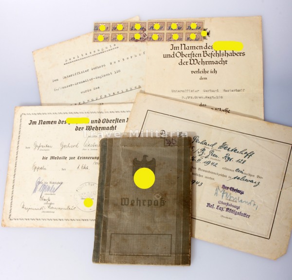 Nachlass Gerhard Westerhoff Panzer-Grenadier-Regiment 128