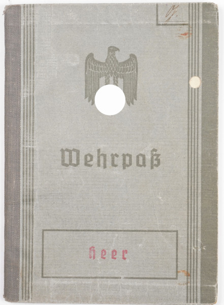 Wehrpaß Gieselmann Fuß A.R.10, A. Na. Batl. 3/582