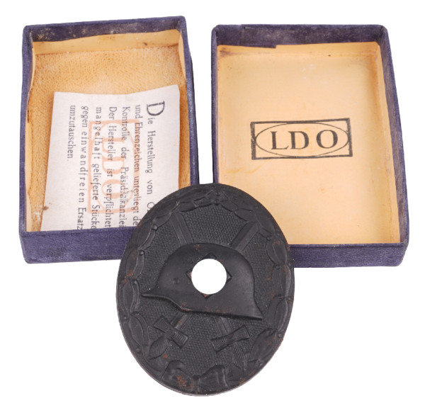 Verwundetenabzeichen in Schwarz im LDO-Etui