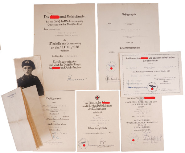 Urkundengruppe Tischler Panzer-Regiment 31