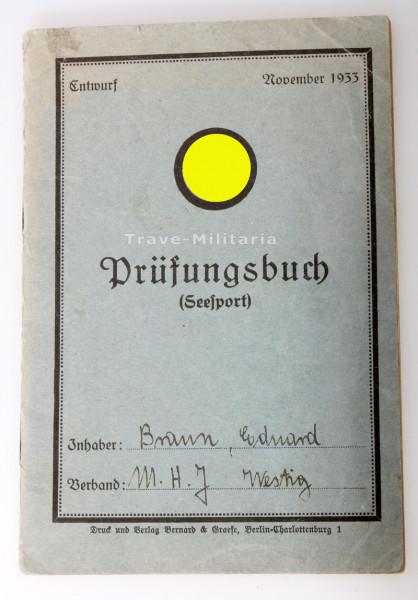 Prüfungsbuch (Seesport) Braun Marine- HJ