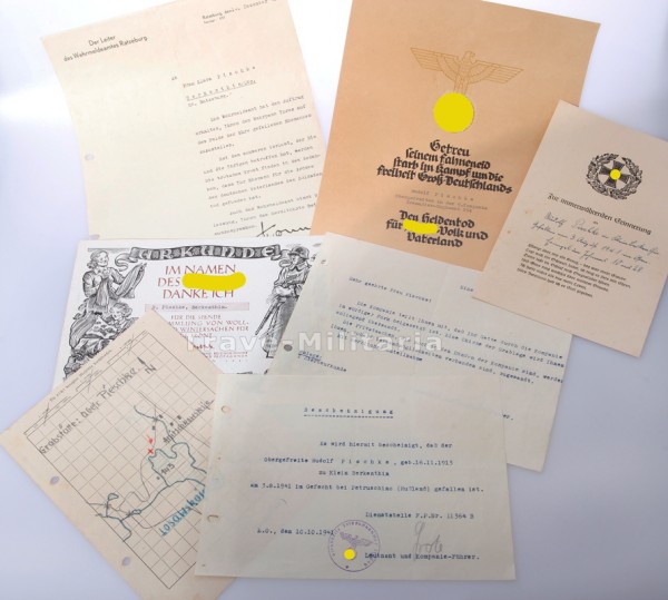 Gefallenurkunde Pischke G.R. 254