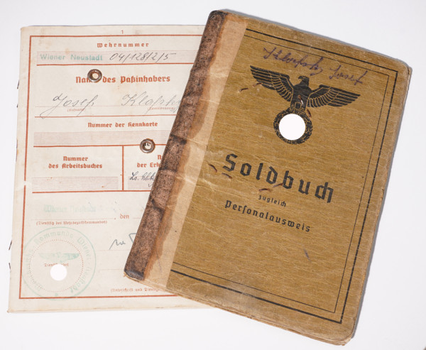 Soldbuch u. Wehrpaß Klafsky, Geb.Tr. Btl. 57 Lapplandschild