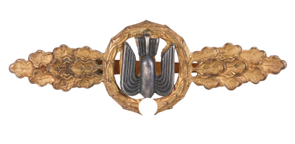 Frontflugspange für Kampfflieger in Gold