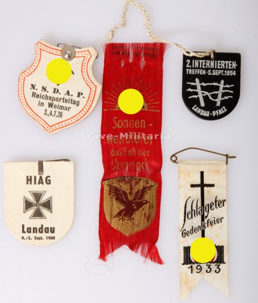 Diverse Treffenabzeichen 1926-1954