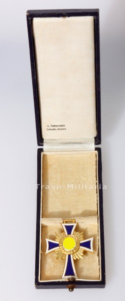Ehrenkreuz der Deutschen Mutter in Gold im Etui