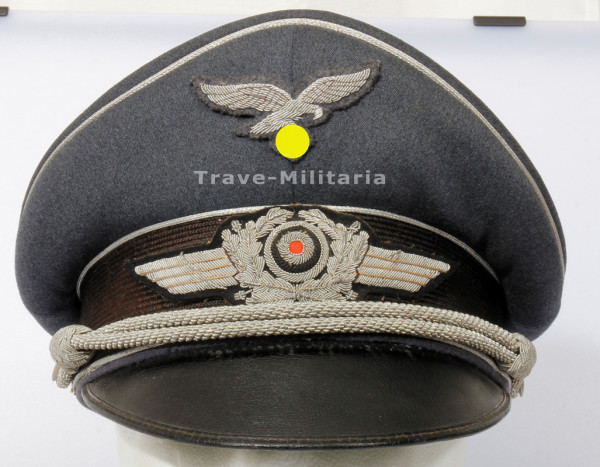 Schirmmütze der Luftwaffe für Offiziere mit gestickten Effekten