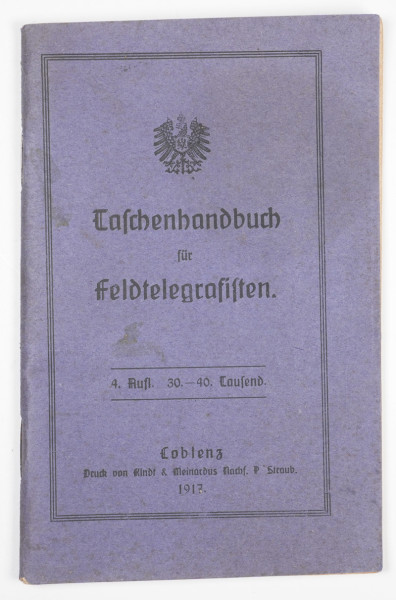 Taschenhandbuch für Feldtelegrafisten