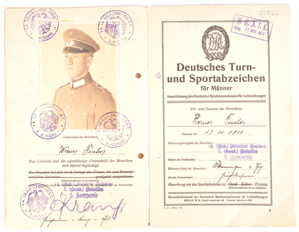 Urkundenheft Deutsches Turn- und Sportabzeichen für Männer