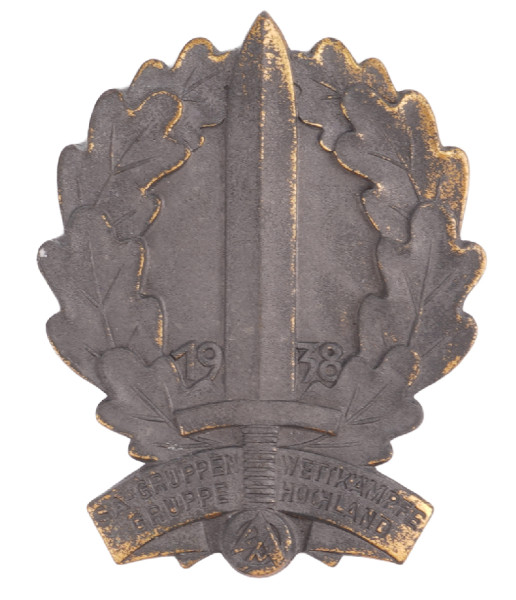SA-Gruppenwettkämpfe Gruppe Hochland Medaille "Dem 1. Sieger" 1938