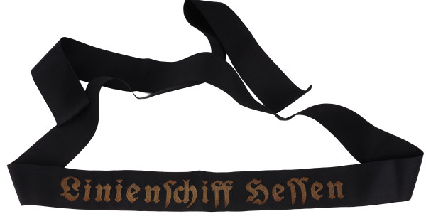 Kriegsmarine Mützenband "Linienschiff Hessen"