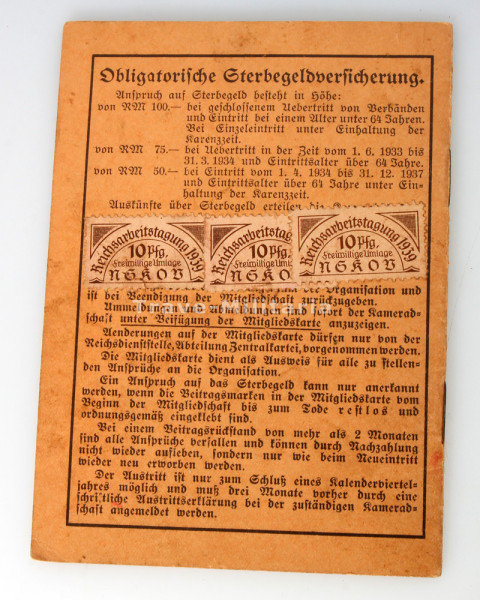 NSKOV e.V. Mitgliedskarte Seegers | Archiv | Trave Militaria - Orden ...