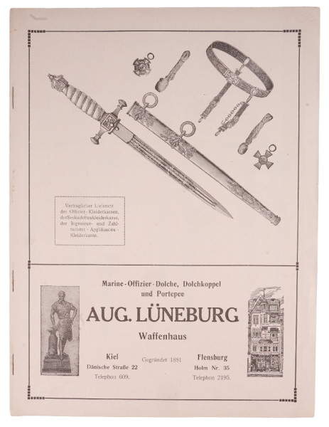 Werbeprospekt Waffenhaus Aug. Lüneburg