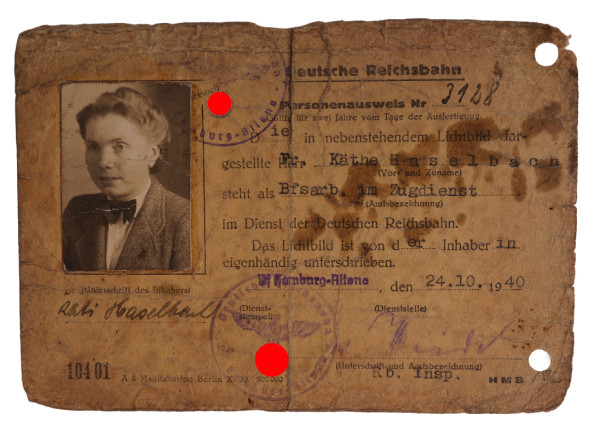 Personenausweis Deutsche Reichsbahn Käthe Haselbach