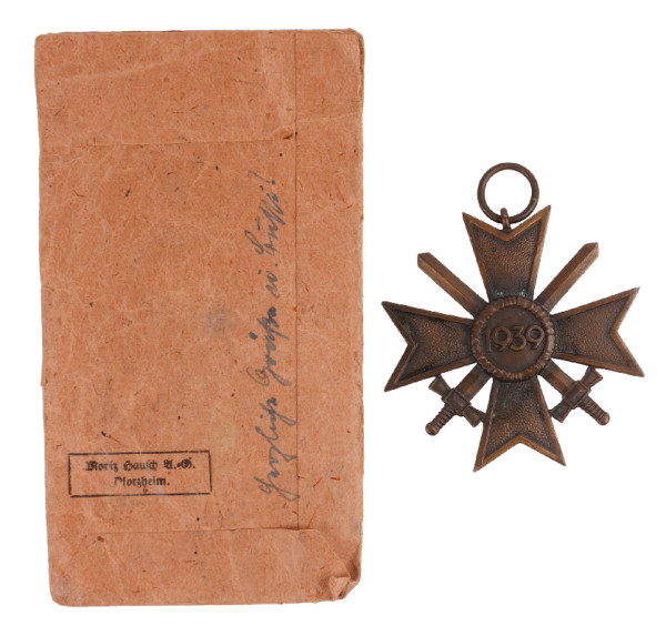 Kriegsverdienst Kreuz 2. Klasse mit Schwertern mit Tüte