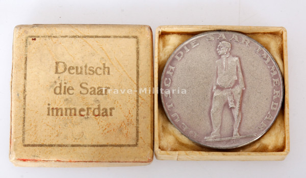 Medaille Saarabstimmung 1935 in Pappetui