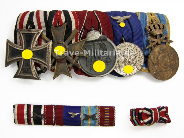 5er Ordenspange eines Luftwaffensoldaten mit Minis