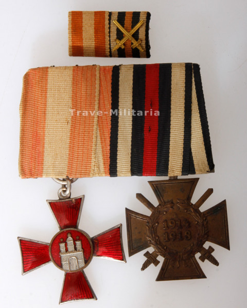 2er Ordensspange Hamburg Hanseatenkreuz