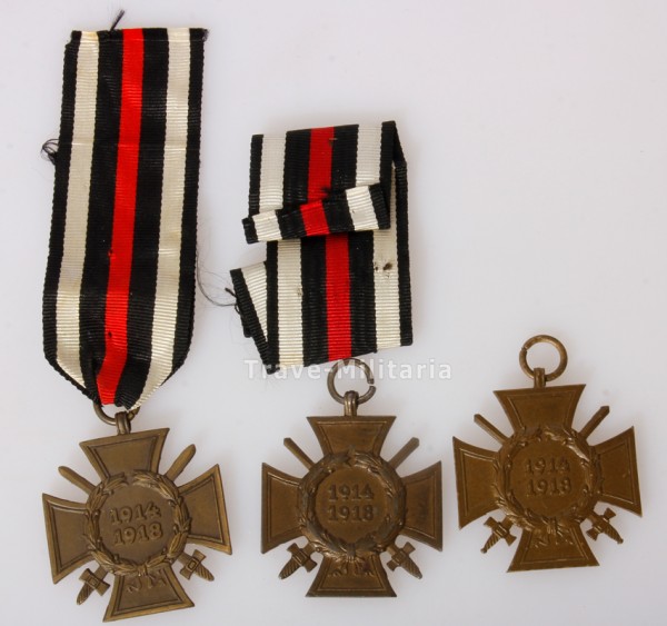 3x Ehrenkreuz für Frontkämpfer