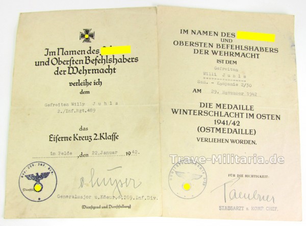 2er Urkundengruppe 269 I.D./30.I.D.