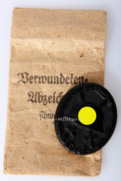 Verwundetenabzeichen in Schwarz 1939 mit Tüte