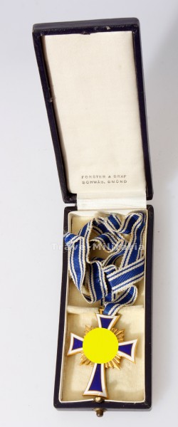 Ehrenkreuz der Deutschen Mutter in Gold im Etui
