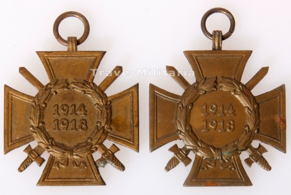 2 Ehrenkreuze für Frontkämpfer 1914/1918