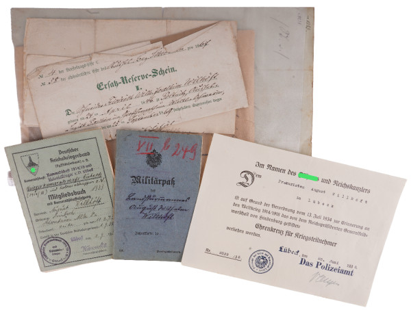 Papiere Willhöft Landst. Inf. Ers.-Batl. "Lübeck" (LX33.)