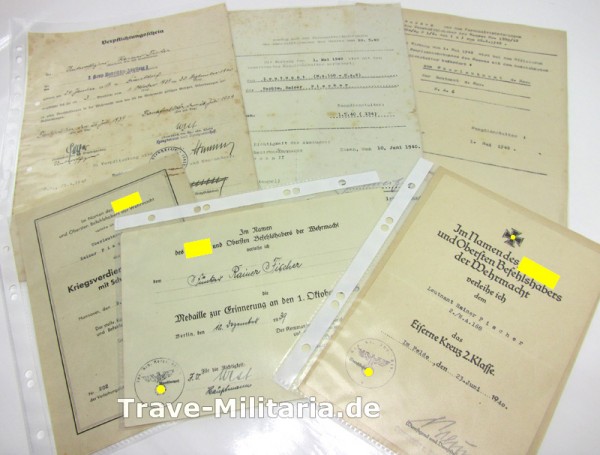 Urkundengruppe eines Offiziers der Nachrichtenabteilung 168