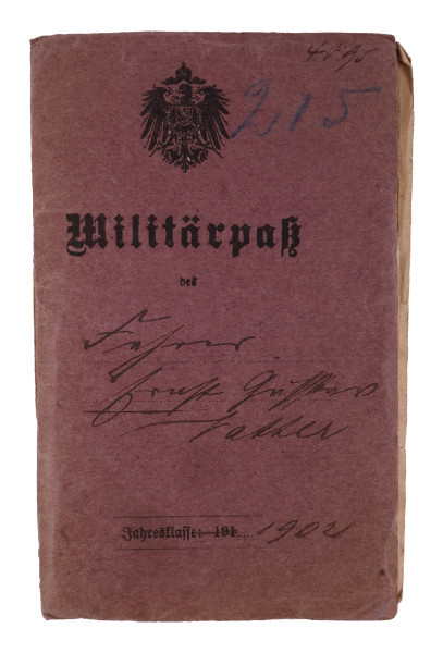 Militärpass Vatter Dragoner "Regiment Königin Olga No. 25"