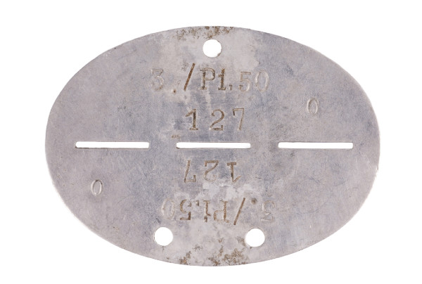 Erkennungsmarke 3./ Pi. 50 127 0