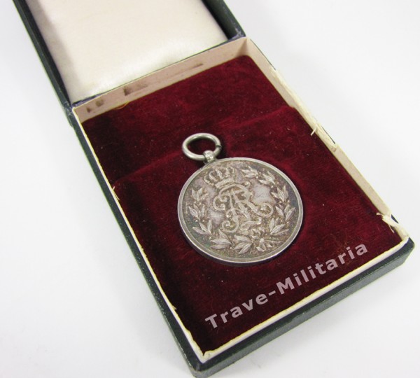 Sachsen Friedrich-August-Medaille in Silber im Etui