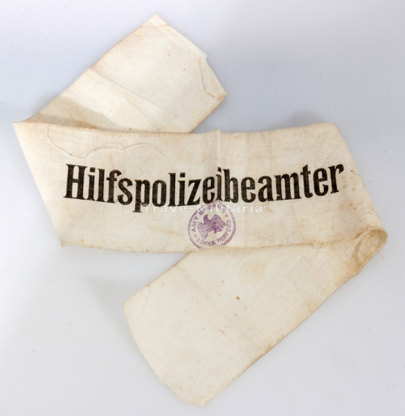 III. Reich Armbinde Hilfspolizeibeamter Amt Spenge