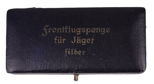 Etui Frontflugspange für Jäger in Silber