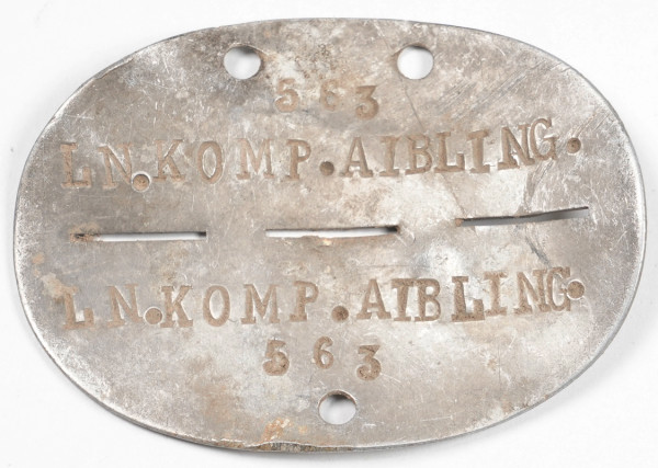 Erkennungsmarke LN.Komp. Aibling 563