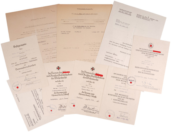 Urkunde Walter Paetow Brücker B (mot) Lo, Pi. Btl. 20