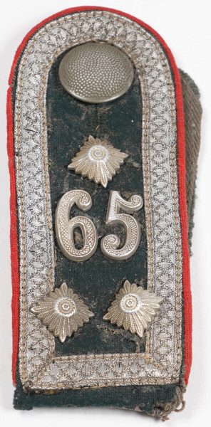 Wehrmacht Heer Schulterklappe Hauptwachtmeister im Artillerie-Regiment 65