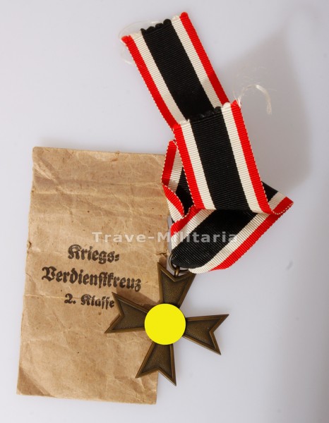 Kriegsverdienstkreuz 2. Klasse ohne Schwerter mit Verleihungstüte